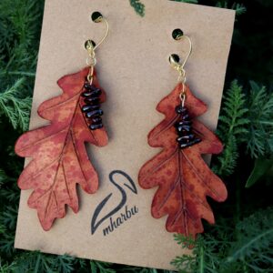 Náušnice Ancient Oak s&nbsp;granáty